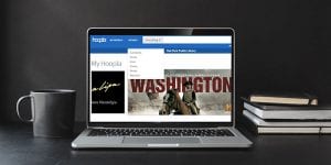 Hoopla on laptop screen