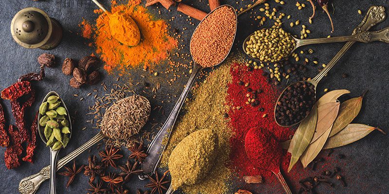 Assorted cooking spices