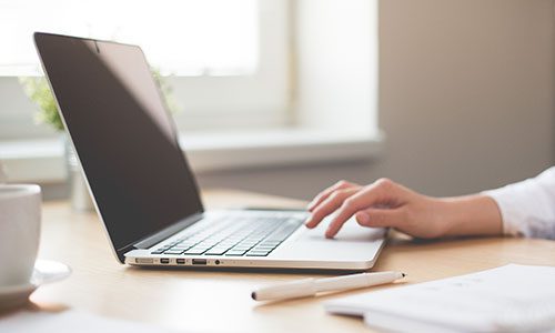 Person using laptop