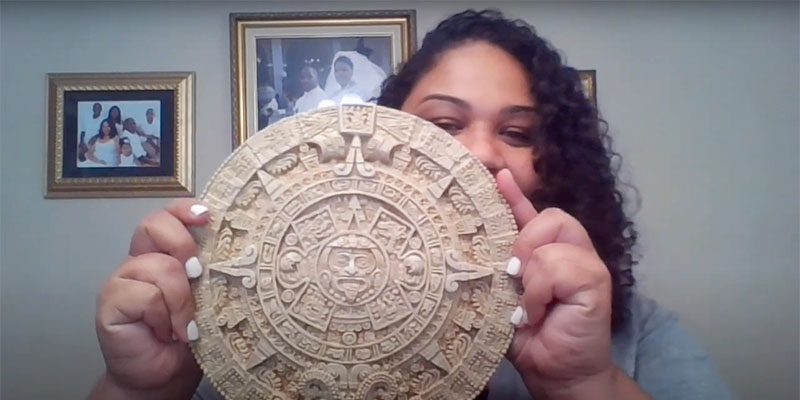 Juanta with Aztec calendar