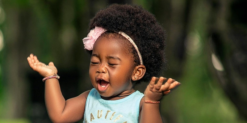 Toddler singing