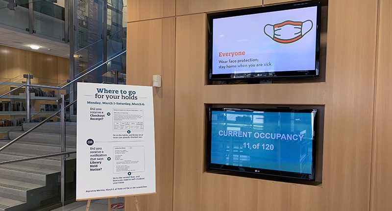 March 1 lobby signs