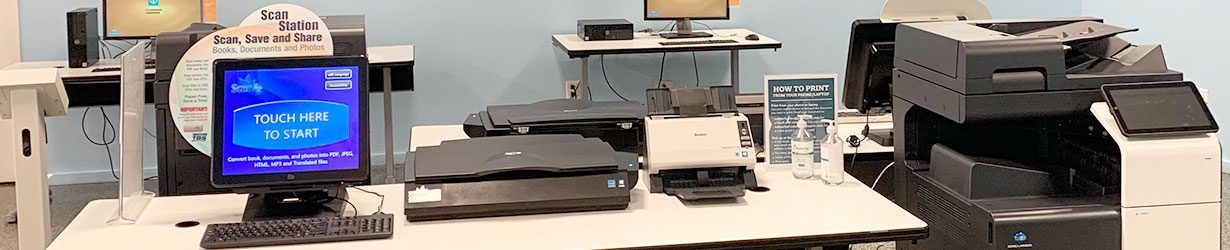 Print, Copy, Scan & Fax station at the Main Library
