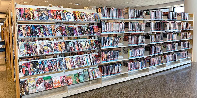 Teen collection shelves