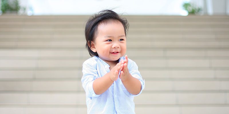 Toddler clapping