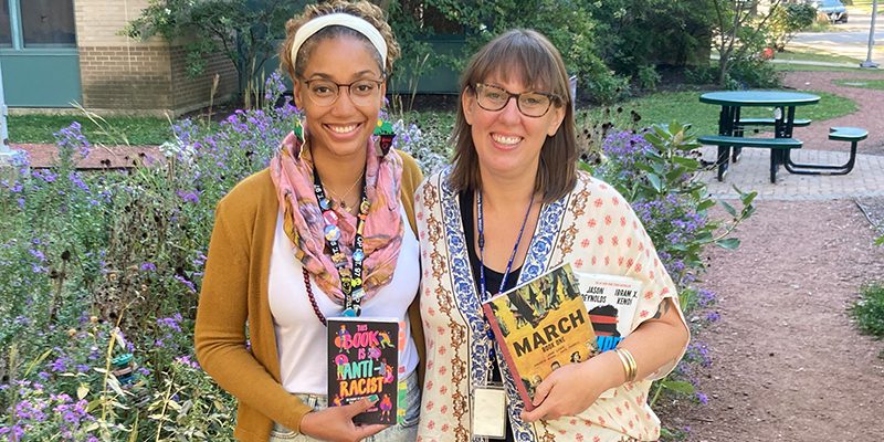 Brooks Middle School teachers Nichelle Stigger and Katy Alejos