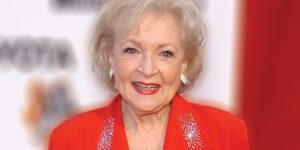 Betty White smiling on the red carpet