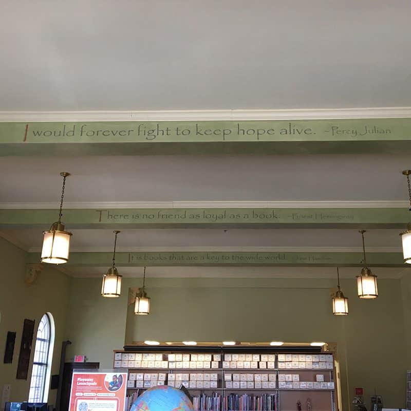 Percy Julian quote at the Maze Branch library
