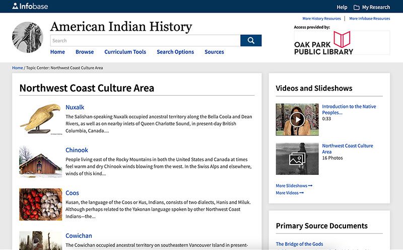 American-Indian History topic page