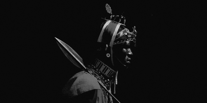 Massai tribesperson photographed in profile