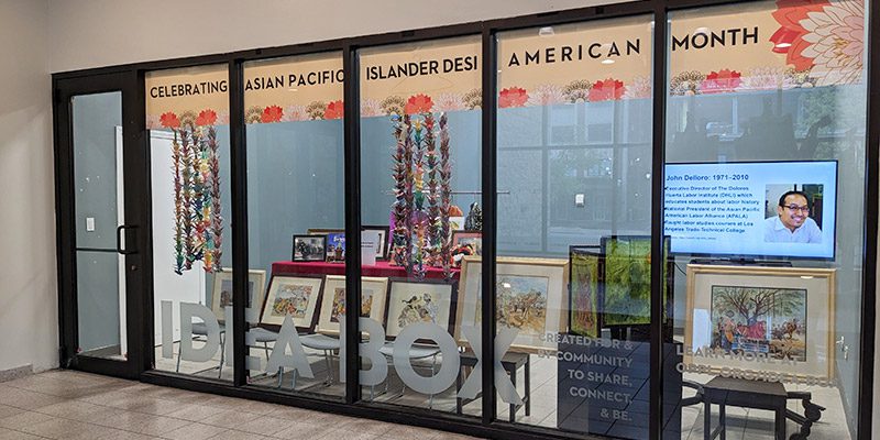 Asian Pacific Islander Desi American Month display in the Idea Box
