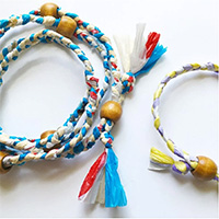 Bracelets made from recycled plastic