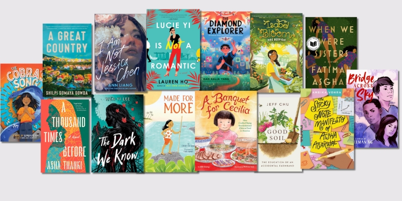 Collage of book covers, see titles listed below