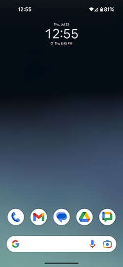 Android home screen