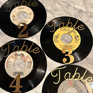 Records with table numbers on them