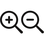 Zoom icons (zoom in and zoom out)