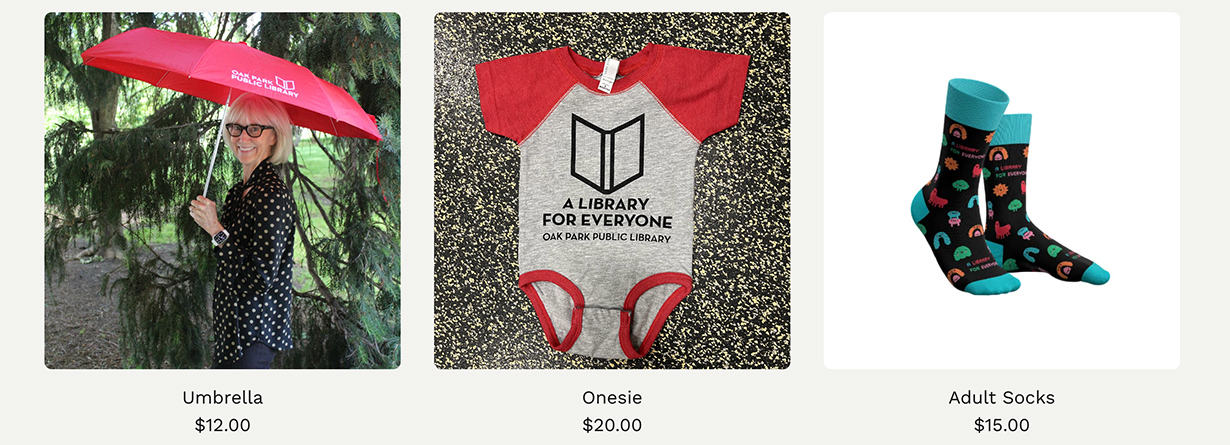 Featured items: Umbrella, onesie, adult socks