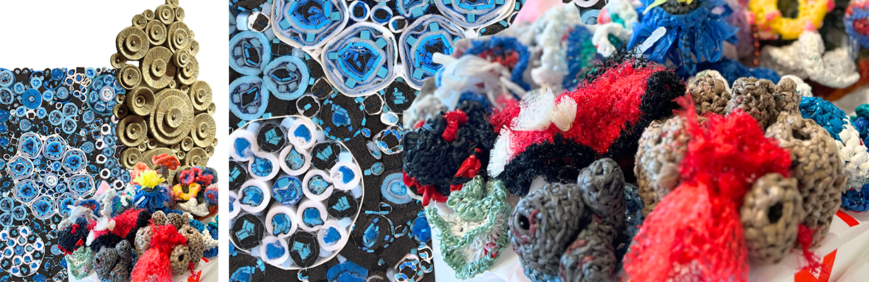 Recycled plastic art