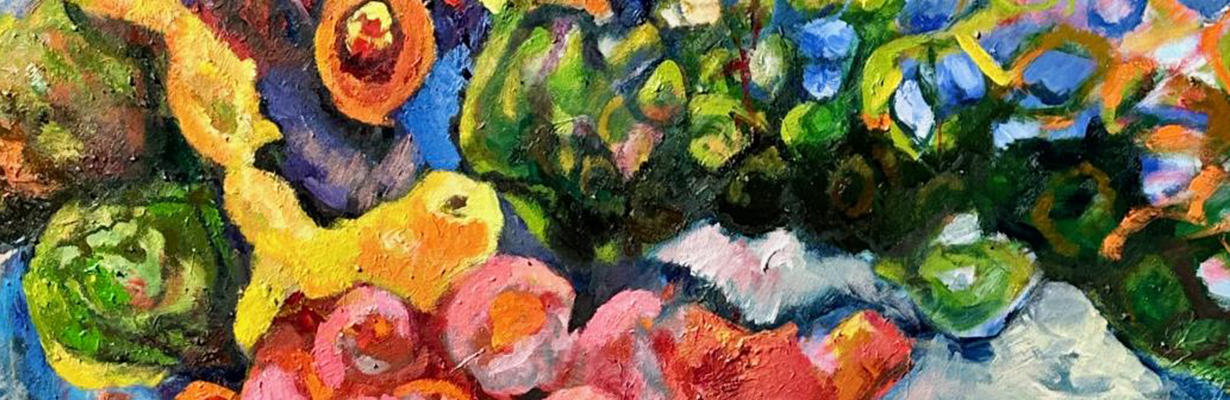 Colorful painting of coral.